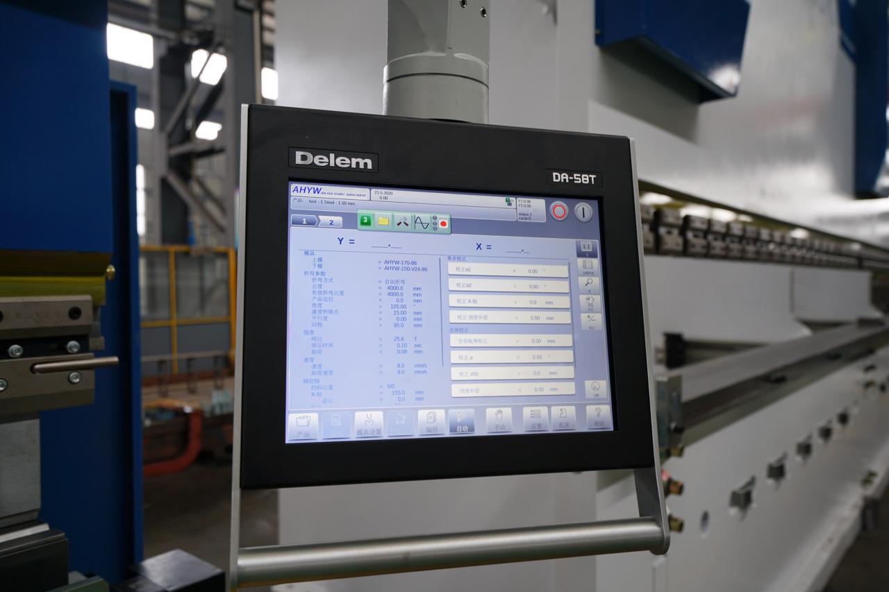 4 Axis Cnc Tandem Press Brake Dengan Delem Da58t 2d Graphical Controller