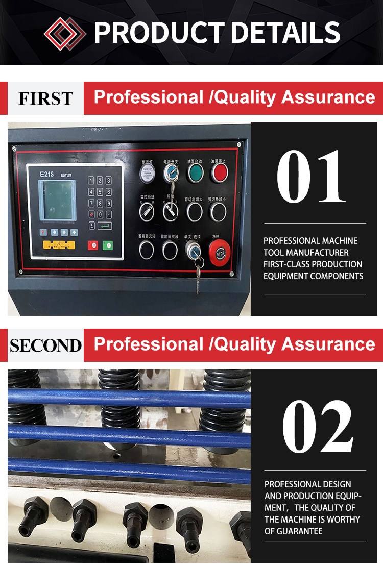 E21 8 * 2500 Hidrolik Cnc Guillotine Mesin Geser Pelat Baja Lembaran Logam Cutting