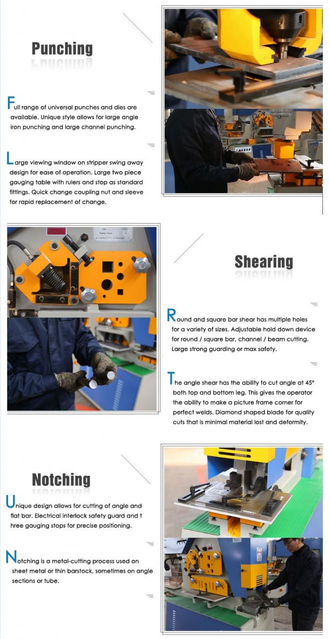 Pekerja Besi Hidrolik 25 Ton Alat Tangan Hidrolik Gabungan Punching Dan Mesin Pemotong