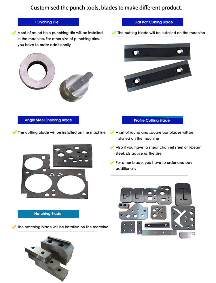 Hydraulic Ironworker 25 Ton Hand Tools Hydraulic Combined Punching And Cutting Machine Pekerja Besi Hidrolik 25 Ton Alat Tangan Hidrolik Gabungan Punching Dan Mesin Pemotong
