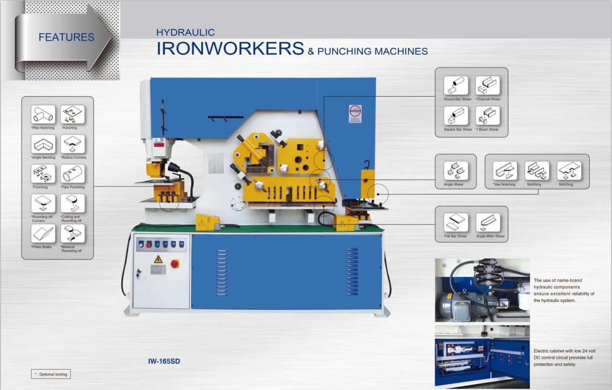 Metal Hydraulic IronWorker Machine Punching And Shearing Machine Mesin Metal Hidrolik IronWorker Mesin Punching Dan Geser