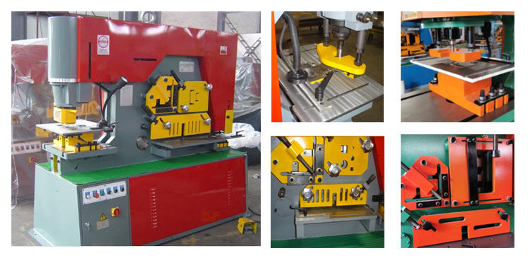 Q35y Hydraulic Ironworker Gabungan Mesin Pengeboran Mesin Punching Dan Geser