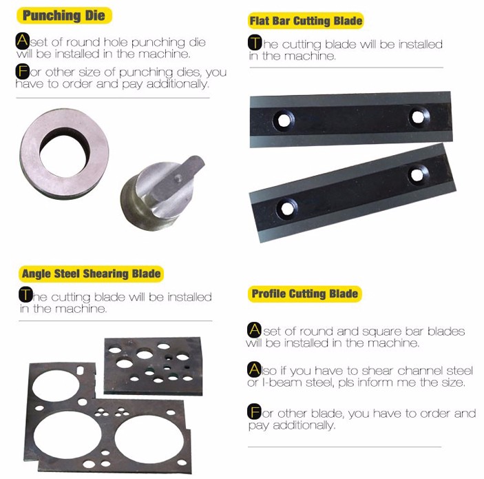 Seri Q35y Pekerja Besi Hidrolik Multifungsi Gabungan Mesin Geser Dan Meninju