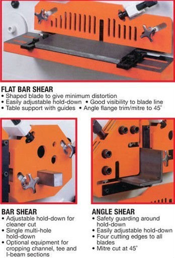 Seri Q35y Pekerja Besi Hidrolik Multifungsi Gabungan Mesin Geser Dan Meninju