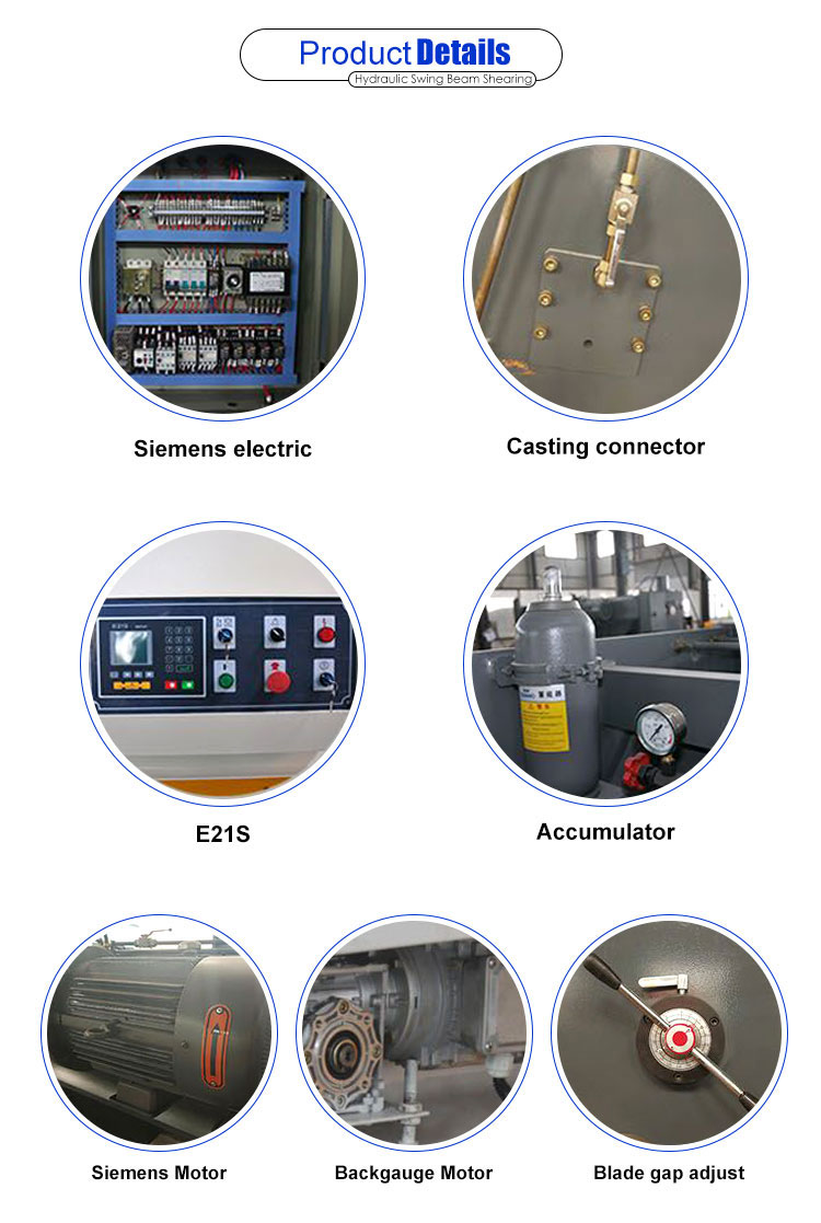 Qc12y-6x5000 Cnc Hydraulic Shearing Machine For Sheet Metal Cutting With Ce Mesin Geser Hidrolik Qc12y-6x5000 Cnc Untuk Pemotongan Lembaran Logam Dengan Ce