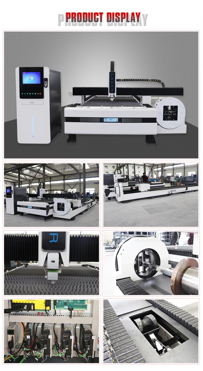 Rotary Cnc Metal Pipe Tube Sheet Laser Cutter Mesin Pemotong Laser Serat 2000w